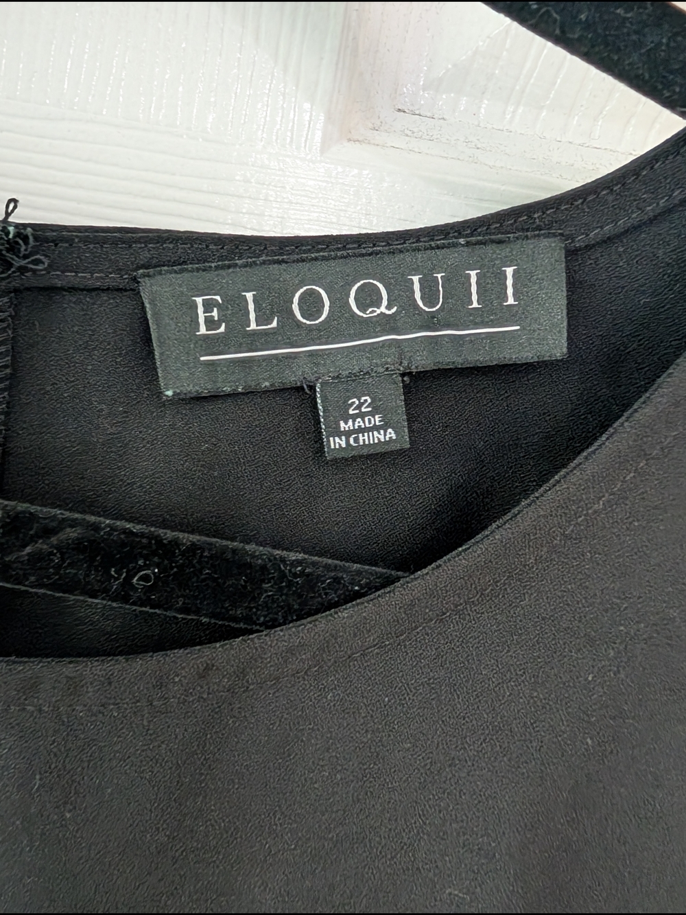 Eloquii Black Sheer Puff Long Sleeve Blouse in Size 22 - Picture 2 of 11